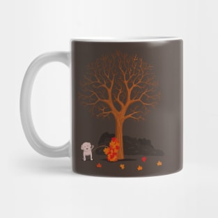 the fall and dog Mug